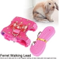 thumbnail image 3 of Minzimin Hamster Harness, Adjustable Walking Vest Set Walking Harness Vest Leash Set for Syrian Hamster Squirrels Gerbils Golden Bears Ferret, 3 of 8