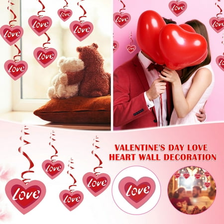 

Teissuly Valentine s Day Decoration Heart Hanging String Wall Decoration Heart