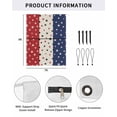 thumbnail image 2 of 4th of July RV Awning Sun Shade Screen 9'X7' Patriotic Stars Red White and Blue Mesh Sunscreen American Flag Stripes Beige Awning Shade Screen with Zipper Completed Kits for RV Motorhome Camper, 2 of 7