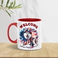 thumbnail image 3 of Siberian Husky Patriotic Welcome for 4Th of July Independence Day 11oz Accent Two-tone Mug Husky Dog Lover Gifts Coffee Tea Cup - 00010, 3 of 5