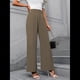 thumbnail image 5 of Pantalones de Trabajo Elásticos de Pierna para Mujer, Pantalones de Vestir, Pantalones Casuales de Negocios de Cintura Alta, Pantalones de Vestir Marrón XS, 5 of 9