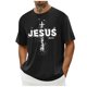 thumbnail image 1 of Camisa Casual de Cuello de la Tripulación de la Impresión de Pascua de Manga Corta de Verano Top Ligero de Poliéster para los Hombres, Camiseta de Manga Corta para el Uso Diario de Primavera Verano, 1 of 8