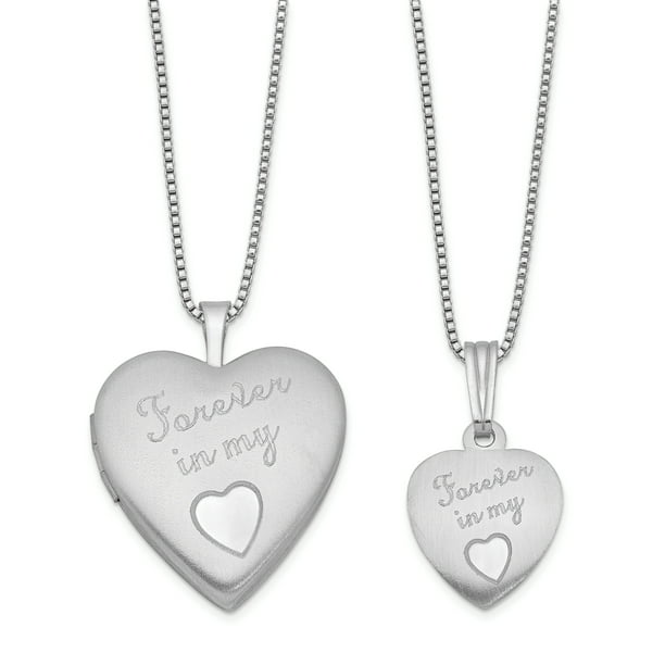 IceCarats 925 Sterling Silver Forever In My Heart Locket Pendant