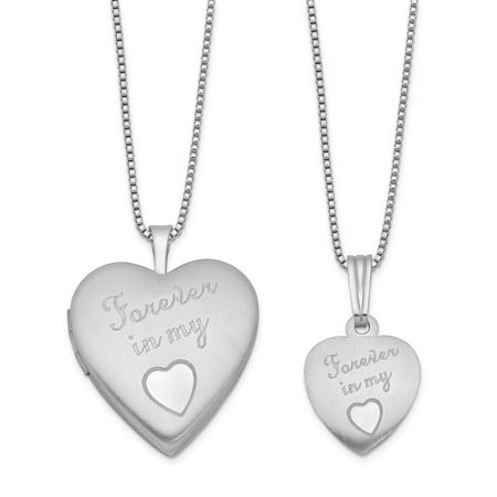 Sterling Silver Globe Charm 925 Sterling Silver Forever In My Heart Photo Pendant Charm Locket Chain Necklace That Holds Pictures Set Gifts For Women For Her ()
