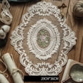 thumbnail image 5 of Gerich Cotton Crochet Lace Tablecloth Floral Table Runner Cover Dustproof Table Doilies 1 Pcs, 5 of 6