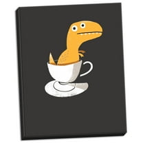 Gango Home Decor Vertical Tea Rex by Michael Buxton (Ready to Hang); One 16x20in Hand-Stretched Canvas