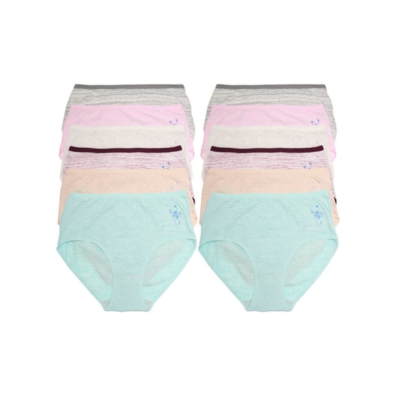 Angelina Women's Mid-Rise Marled Briefs with Scorpion Design (12-Pack)