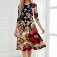 thumbnail image 4 of BOMYJESK Women's 250th Anniversary USA Flag Floral Maxi Dress Patriotic American Flag Vintage Independence Day Summer Dresses 4th July Beach Long Dresses Casual Evening Dress for Party Gold L, 4 of 7