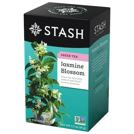 (2 Pack) Stash Tea Jasmine Blossom Green Tea, 20 Ct, 1.3