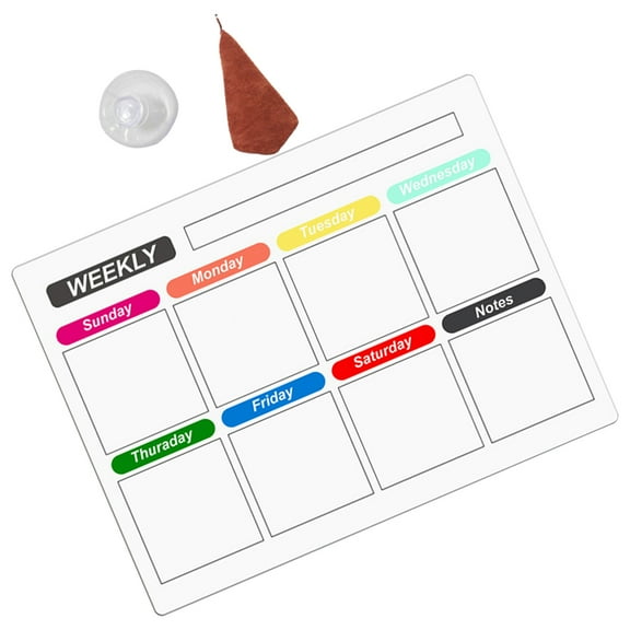 HOMEMAXS  Fridge Magnet Magnetic Weekly Planner Erasable Message Board Writing