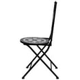 thumbnail image 3 of vidaXL 3 Piece Mosaic Bistro Set Ceramic Tile Black and White, 279414, 3 of 7