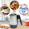 thumbnail image 3 of Brentwood 1000 W Electric Travel Kettle Stainless Steel, Silver with Automatic Shut-Off, 3 of 10