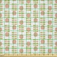thumbnail image 2 of Ambesonne Tulips Fabric by the Yard Microfiber, Symmetric Flowers Leaves, 2 Yards, Salmon White and Pale Coffee, 2 of 2