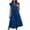Blue, variant on Summer Dresses for Women 2025, Fashion Women's Casual Solid V-Neck Pullover Sleeveless Pleated Irregular Dress(Green,S)