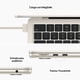 thumbnail image 3 of MacBook Apple Air M2 Chip M2 8GB 512GB Starlight, 3 of 5