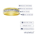 thumbnail image 5 of Vir Jewels 0.80 CTTW Comfort Fit Diamond Wedding Band 14K Yellow Gold Channel Size 10 Female Adult, 5 of 7