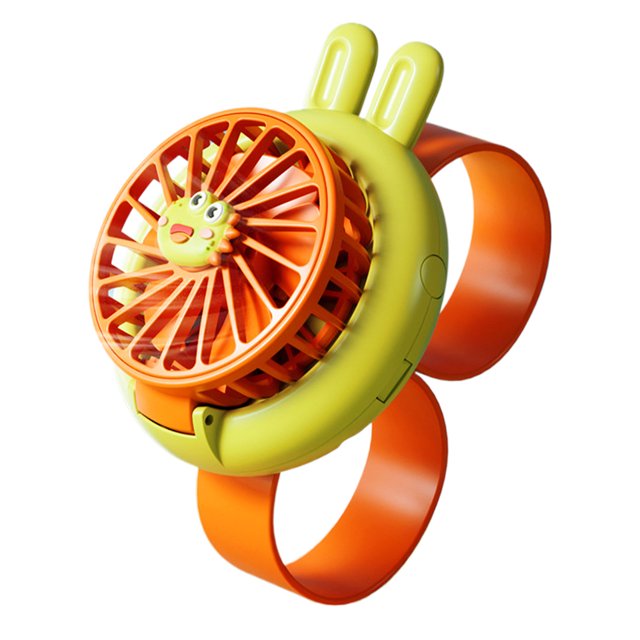 Ounissouiy Correa de anillo de silicona para niños, bonito reloj para mascotas, ventilador, carga USB, tres niveles de viento, luz de Electrodomésticos Dinosaurios (verde)