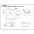thumbnail image 5 of Kingston Brass GT252294 Towne 25" Cast Iron Self-Rimming Single Bowl Drop-In Kitchen Sink, 4-Hole, White, 5 of 7