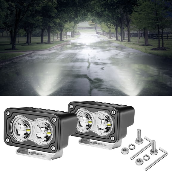 2PCS 3" 40W LED Pods offroad Driving Beam Fog Lights for Truck UTV ATV Motorcycle