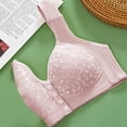 thumbnail image 3 of Arlun,Wireless Bras for Older Women Front Closure Push up Bras No Underwire Convenient Senior Bra with Snaps 2025 Soft Comfort Breathable Thin Cups Plus Size Bras Pink 36, 3 of 7