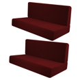 thumbnail image 4 of AMLESO 4Pcs Camper Cushion Covers RV Seat Covers Comfort Breathable Bench Covers RV Stretch Sofa Seat Slipcovers Furniture Protector Red, 4 of 10