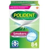 Polident Smokers Denture Cleanser Tablets - 84 Count, for Adults