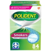 Polident Smokers Denture Cleanser Tablets - 84 Count, for Adults