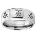 thumbnail image 2 of Tungsten Masonic Shriners 8mm Mirror Gray Polished Dome Men Ring, 2 of 2