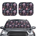 thumbnail image 2 of Vsdgher Roses Flowers Print Car Windshield Sun Shade, Reflective Sunshade Window Sunshade Sun Visor Protector Fit for Cars,Trucks,SUVs-Medium, 2 of 6