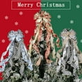 thumbnail image 2 of HEVIRGO Christmas Tree Top Decoration Snowflake Print Tear Resistant Workmanship Increase The Atmosphere Xmas Tree Ribbon Bow Pendant for Christmas, 2 of 10