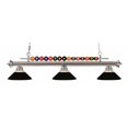 thumbnail image 1 of 3 Billiard Light with Shade - Clear Ribbed Glass and Metal Matte Black, 1 of 1