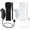 Black, variant on 2 Packs Wireless Controller and Nunchuck for Wii and Wii U Console, Gamepad with Silicone Case and Wrist Strap