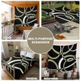 thumbnail image 6 of Black Geometric Small Tapestry for Bedroom Wall Hanging Tapestry, Modern Sage Green White Striped Art Ceiling Backdrop Tapestries Poster Blanket Wall Decor for Teens Room Living Room Dorm 23" x 28", 6 of 8