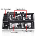 thumbnail image 3 of CROSSDESIGN Headlights Assembly Fit for GMC C1500 K1500 Yukon 1994-1999/GMC C2500 C3500 K2500 K3502 1994-2000 Headlamps, 3 of 6
