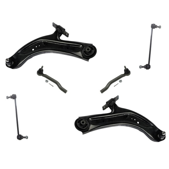 Front Lower Control Arms W/ Ball Joints Tie Rods & Links For Nissan Rogue 14-20