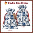 thumbnail image 2 of Naloa Skiing Enthusiast Drawstring Christmas Bags, 3D Xmas Gift Bags, Christmas Wrapping Bags, Xmas Goodie Bags, Treat Pouch Bags, Party Favor Bags-Medium, 2 of 9