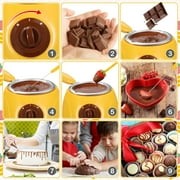 Wallfire Electric Chocolate Melting Pot, Melting Pot Chocolate Fondue Melting Machine With Double Pot Kitchen,Candy Melts Candy And Chocolate Melting Pot,Yellow