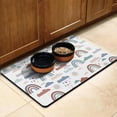 thumbnail image 3 of Dog Cat Food Mat, Dog Mat for Food and Water, Pet Dog Cat Bowl Mat, No-Slip Absorbent Water Feeding Mat with Lovely Rainbow Beautiful,17inx30in, 3 of 7