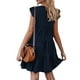 thumbnail image 2 of Txlixc Vestido Plisado Casual para Mujer, Adultos Primavera Color Sólido Cuello Redondo Manga Corta Una Pieza Txlixc  Estilo de ocio, 2 of 3