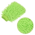 thumbnail image 4 of Uxcell Double-Sided Microfiber Soft Chenille Dusting Wash Mitten, Light Green, 4 of 5