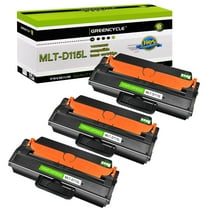 GREENCYCLE 3 Pack Compatible Black Toner Cartridge Replacement for Samsung MLT-D115L D115L Use with SL-M2820DW SL-M2870FW SL-M2880FW Xpress M2670 M2820 M2870 Laser Printer