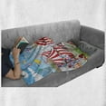 thumbnail image 5 of Circus Soft Flannel Fleece Throw Blanket, Carnival Many Rides and Shops Illustration Landscape Cloudy Sky View Print, Cozy Plush for Indoor and Outdoor Use, 50" x 70", Multicolor, by Ambesonne, 5 of 5