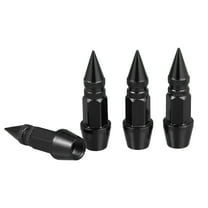 4pcs 45mm 1.77inch Wheel Valve Cap Extension Tire Stem Valve Caps Extender Dustproof for Car Truck Aluminum Alloy Black