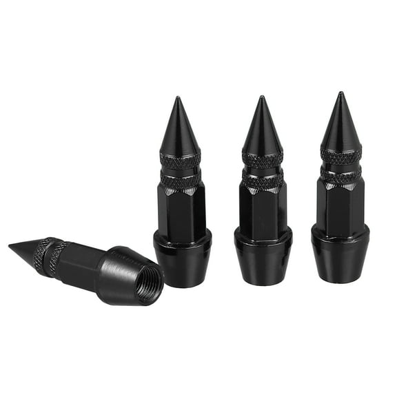 4pcs 45mm 1.77inch Wheel Valve Cap Extension Tire Stem Valve Caps Extender Dustproof for Car Truck Aluminum Alloy Black