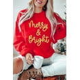 thumbnail image 2 of Women's Red Merry & Bright Printed Christmas Pullover Sweatshirt | [ZhiHiMeRi] | (US 20-22)2XL, 2 of 6