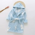 thumbnail image 2 of TAIAOJING Boys Girls Robe Toddler Baby Cartoon Bathrobes Flannel Night-Robe Sleepwear Coat 18-24 Months, 2 of 4