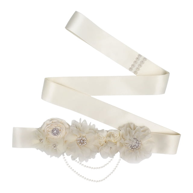 Shisuyan 1Pc Rhinestone Decorated Girdle Wedding Waist Belt Bridal Dress Accessory