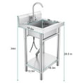 thumbnail image 3 of Utility Sink with Cold & Hot Water Faucet,Free Standing Sink,Freestanding Single Bowl Laundry Sink for Villa Laundry & Cleaning Area, 3 of 8