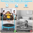 thumbnail image 4 of WOWLAND 3FT Toddler Trampoline with Handlebar for Age 1-6, Max Load 220LBS 36'' Indoor Mini Trampoline for Kids, Small Trampoline for Toddlers, Noise Free, Quick Assembly, 4 of 7