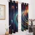thumbnail image 2 of Galaxy Star Outer Space Blackout Curtains for Bedroom Curtains Insulated Room Darkening Window Drapes for Living Room, 2 of 7